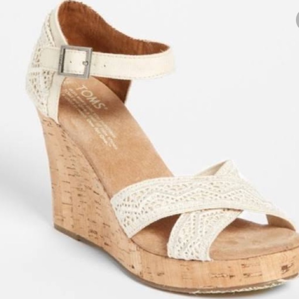 Toms Crochet Wedge